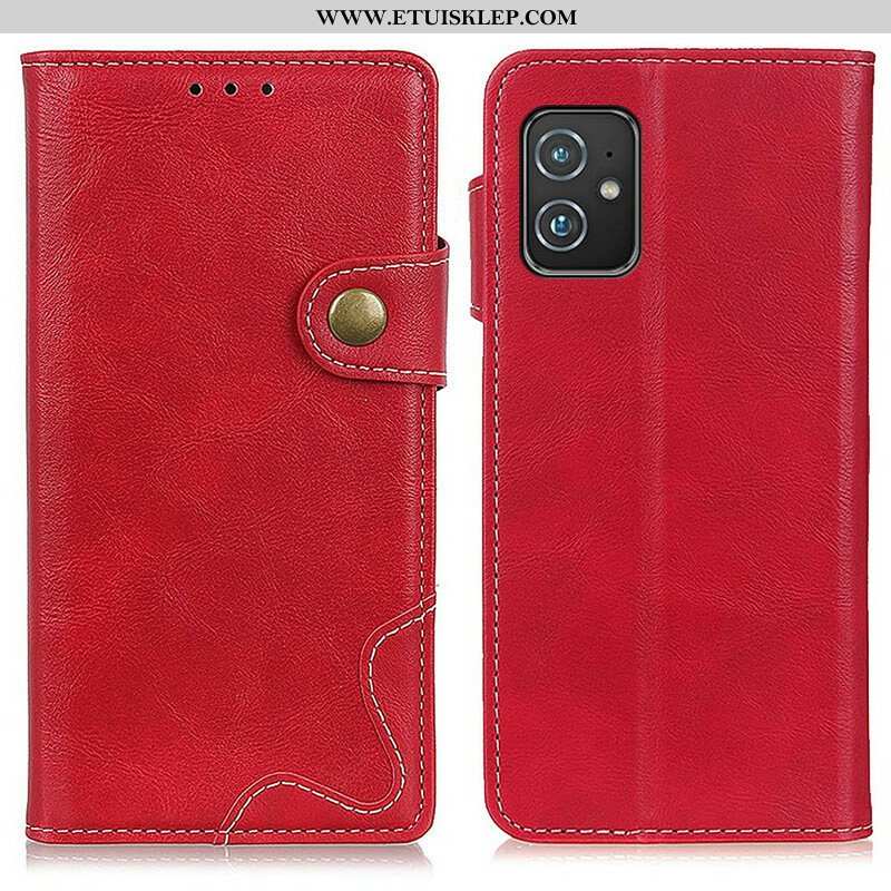 Etui Folio do Asus Zenfone 8 Artystyczny Guzik Do Szycia